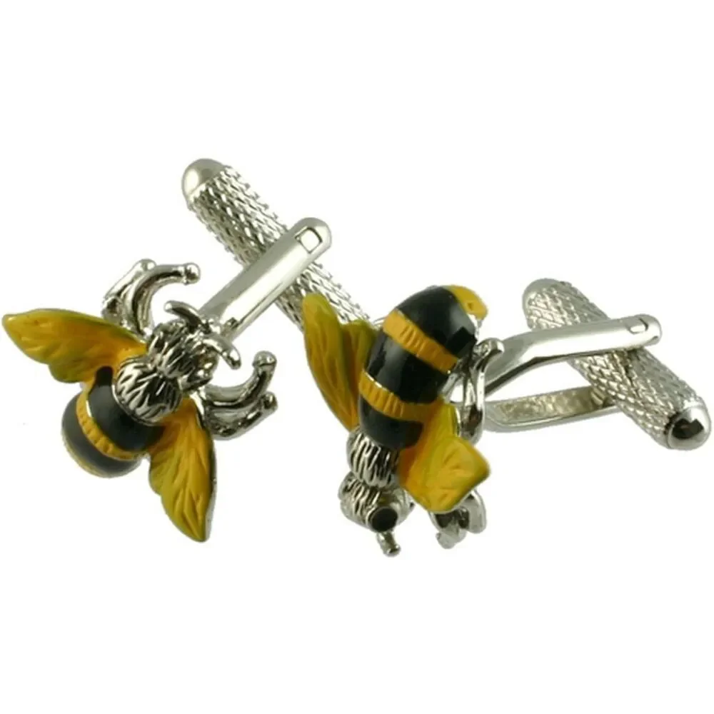 Bumblebee 3D Enamel Cufflinks